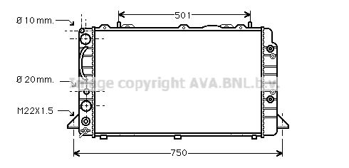 AVA QUALITY COOLING Радиатор, охлаждение двигателя AI2090